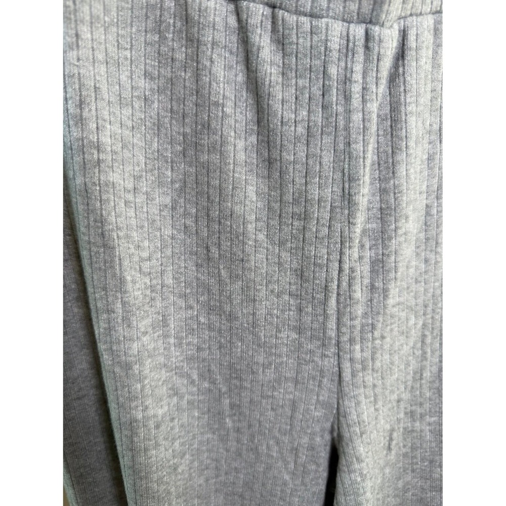Grey Lab Los Angeles Rib Knit Lounge Pants Light Heather Grey Size L NWT Wide - Picture 2 of 7